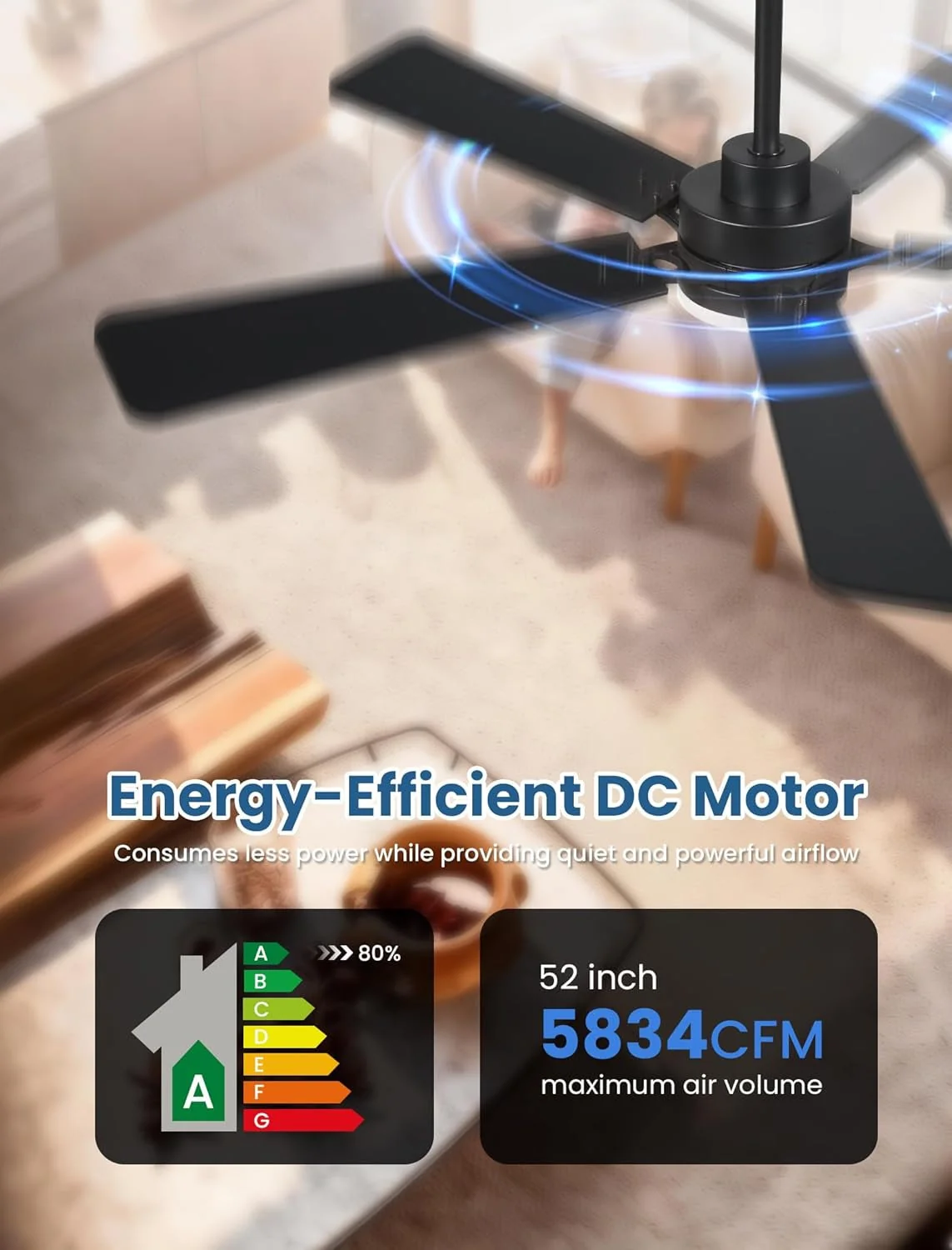 Fast 52Inch Matte Black Ceiling Fan Remote Dimmable LED Lights Outstanding