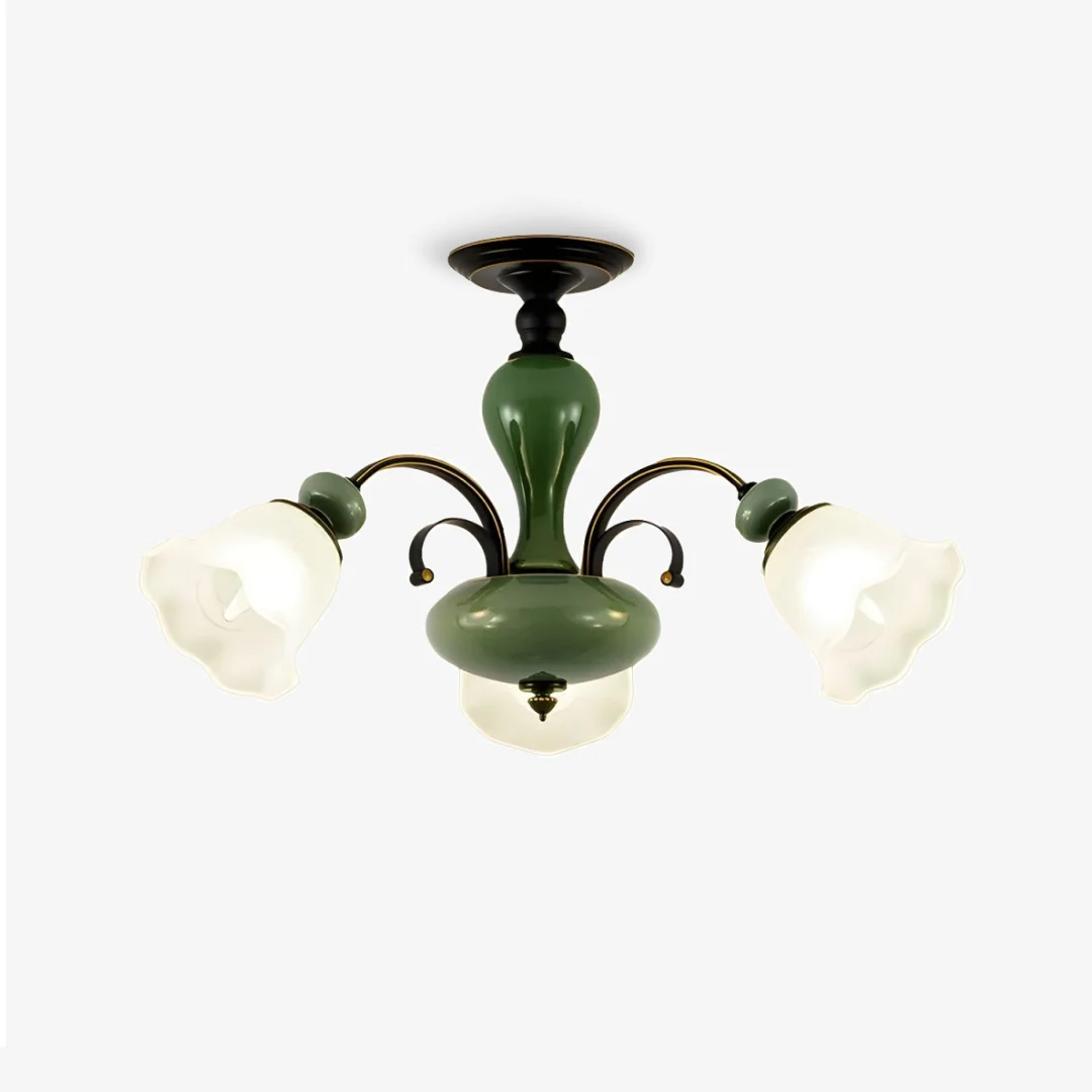 Sustainable Zhuo’lu Ceramic Flower Ceiling Lamp Advanced