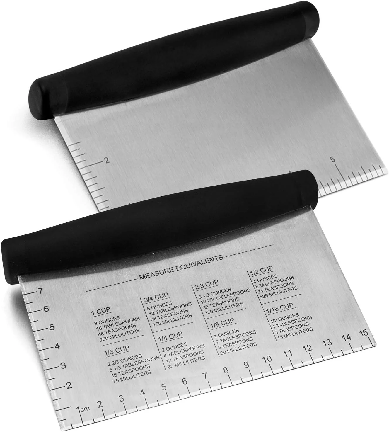 Functional Metal Griddle Scraper Chopper HaSteeL Stainless Steel Dough Bench Scraper Pastry Cutter with Measuring Marks Elite