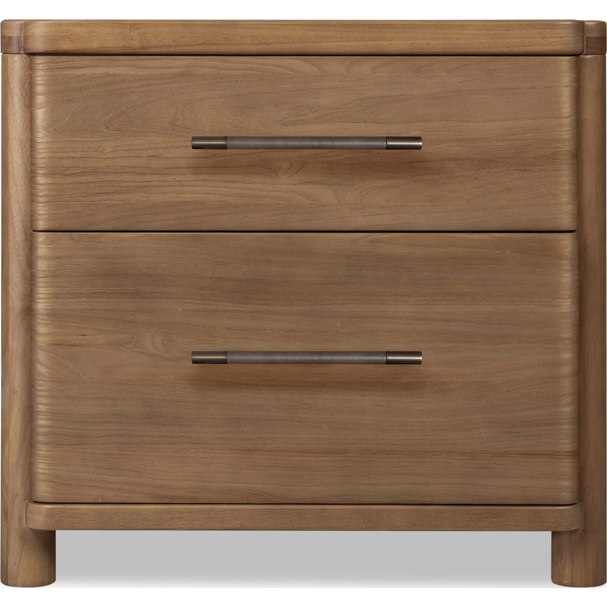 Breathable Perla 2-Drawer Nightstand – Cabin Glow Optimized