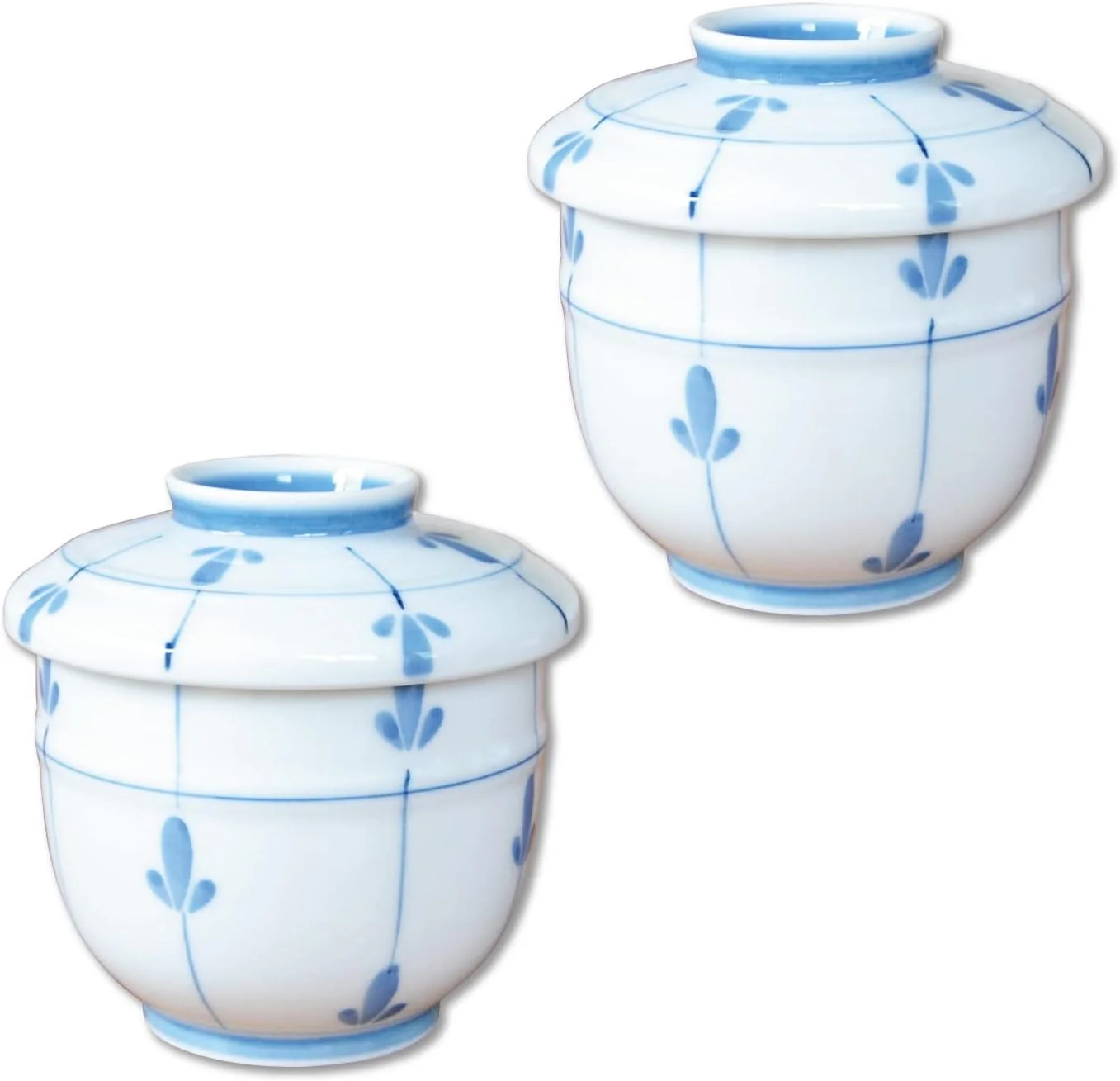 Comfortable 有田焼やきもの市場 Chawanmushi Cups with Lids Set of 2 Japanese Chawan Mushi Arita Imari ware Made in Japan Mebae Versatile