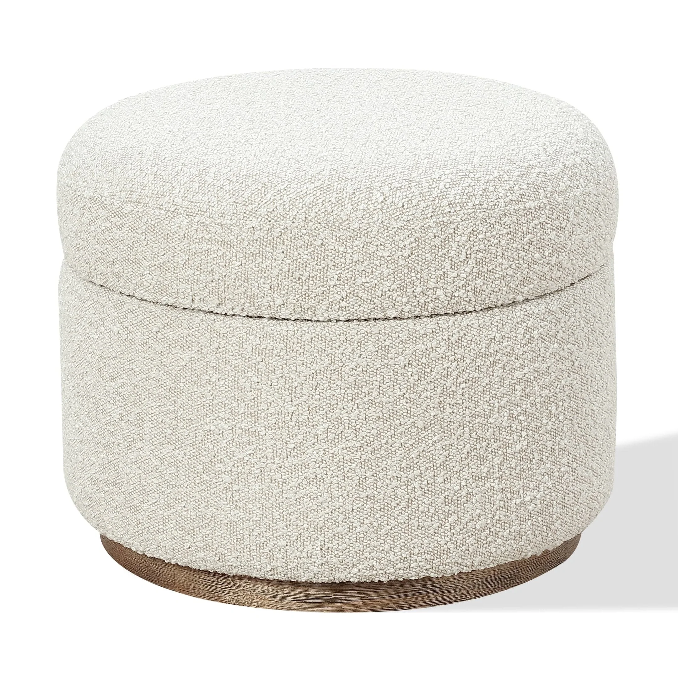 Advanced Sorena Upholstered Storage Ottoman – Ricotta Bouclé High-Grade