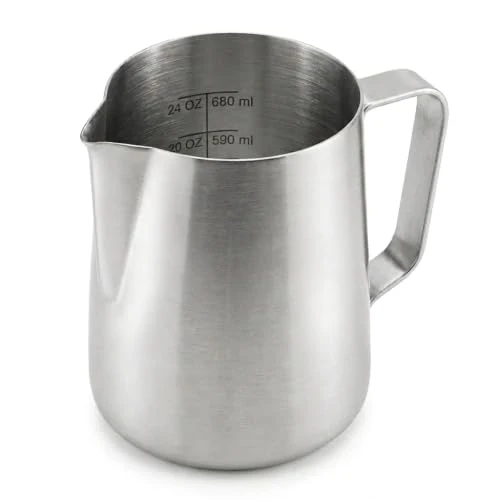 Stylish 32 Oz Etched Milk Frothing Pitcher Latte Art Espresso Stainless Healthy