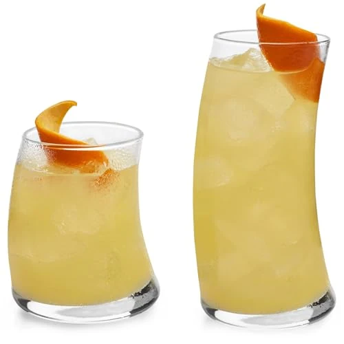 Verified Swerve Drinking Glasses Set of 16 Consistent