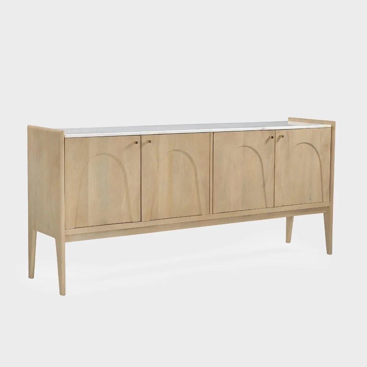 Fine Crafted Arc 4 Door Sideboard Natural with Marble Top Crafted