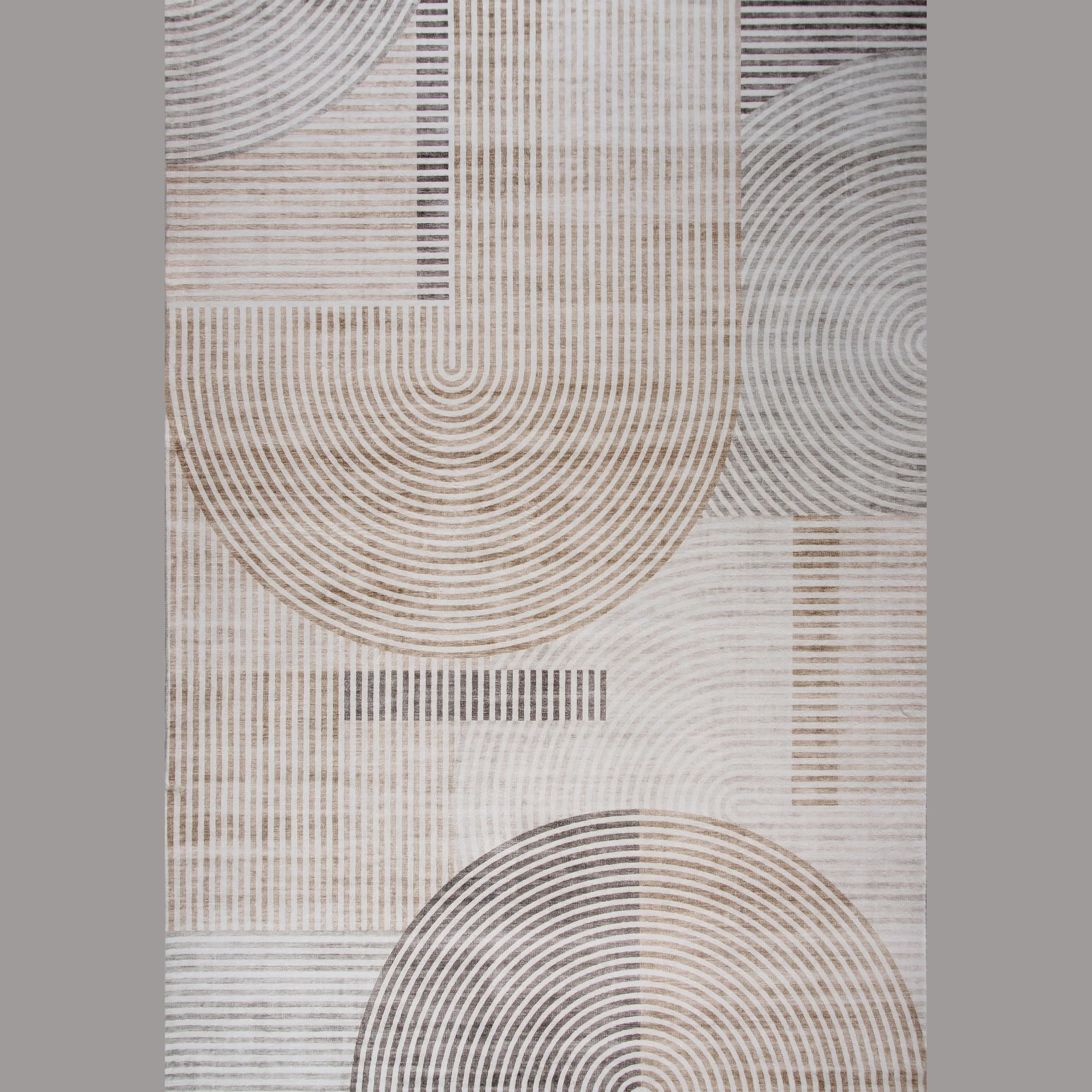 Premium Material Europa Beige Geometric Modern Rug – 5×8 First-Class
