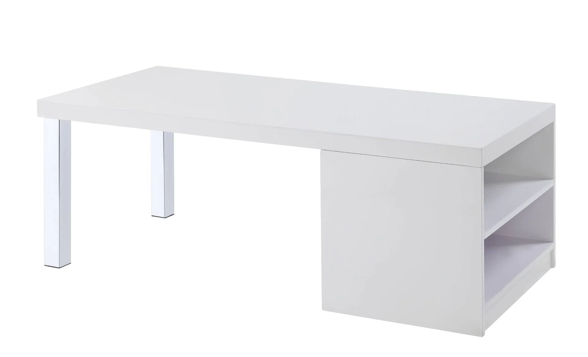 Premium Material Harta – Coffee Table – White High Gloss Chrome Solid