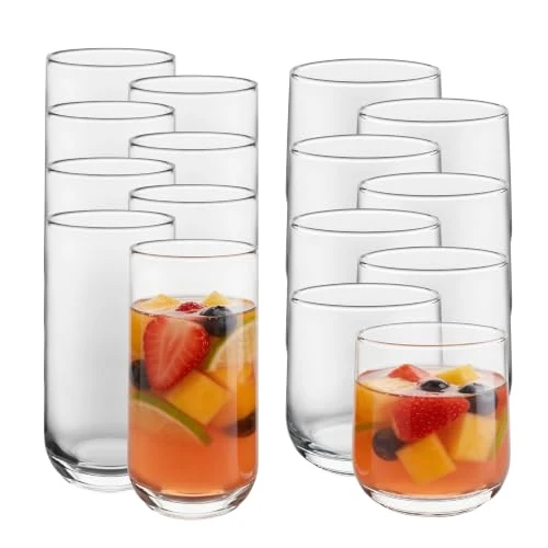 Trusted Ascent Tumbler Rocks Drinking Glasses Set of 16 16 Count High-End