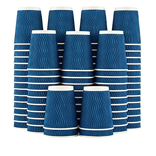 Authentic 120 Pack 8 oz Disposable Coffee Cups 120 Count Long-Lasting
