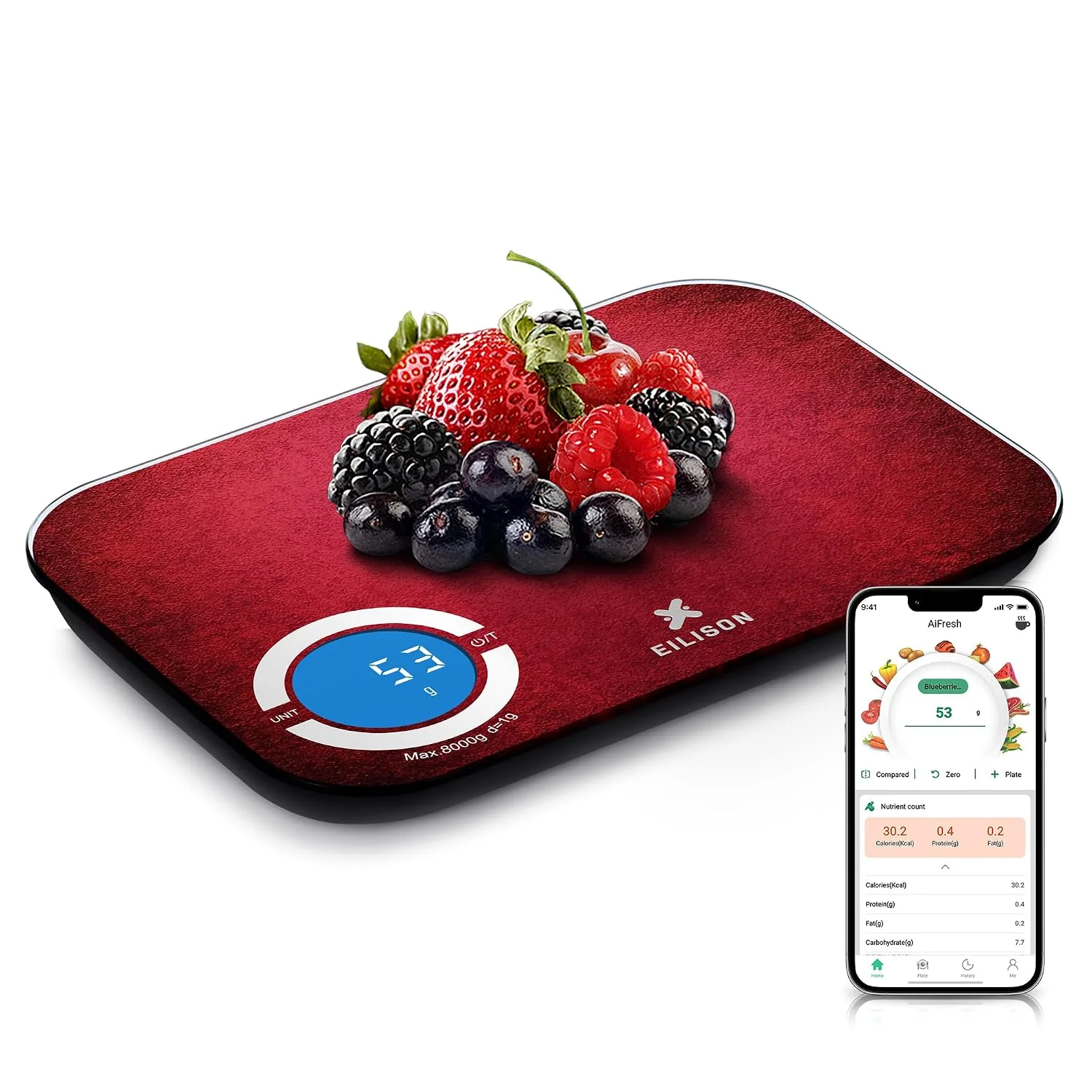 Unique EILISON Smart Kitchen Food Scale Bluetooth 8000g Cap Nutrition Calculator Sustainable
