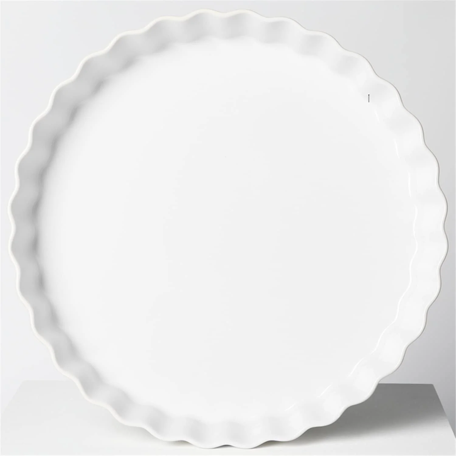 Secure ONTUBE Ceramic Pie Pans 11 Inches Quiche Pans White 11 x 1 Pieces Unique