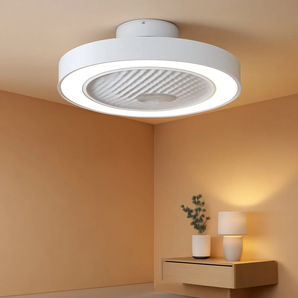 Superior White Twenty TwoIn Enclosed Ceiling Fan With Remote Reliable