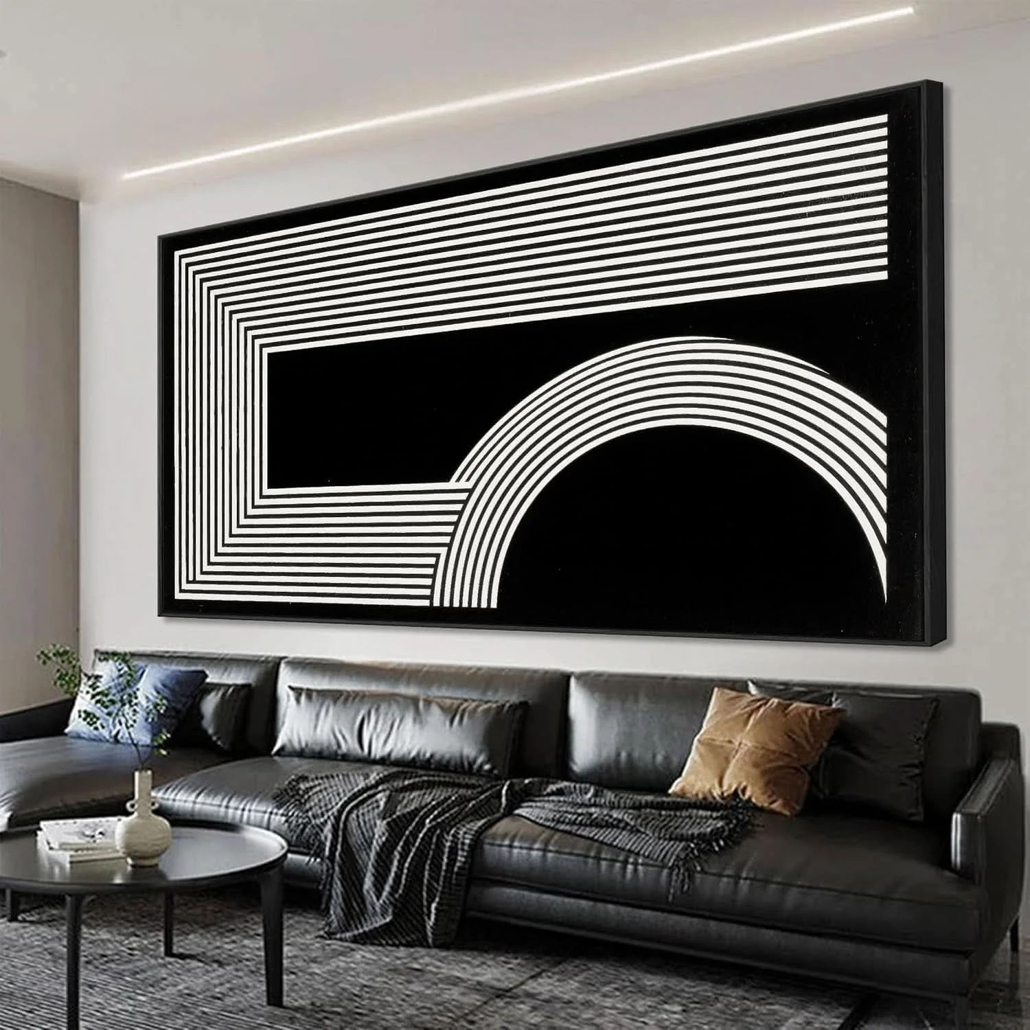 Reliable Monochrome Contemporary Canvas Wall Art 24×48 Inches Trusted