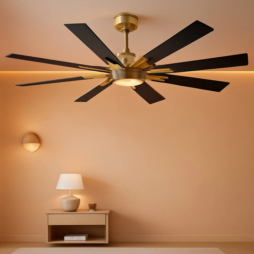 Official 60 Inch Gold Farmhouse Ceiling Fan Integrated Lighting Premium