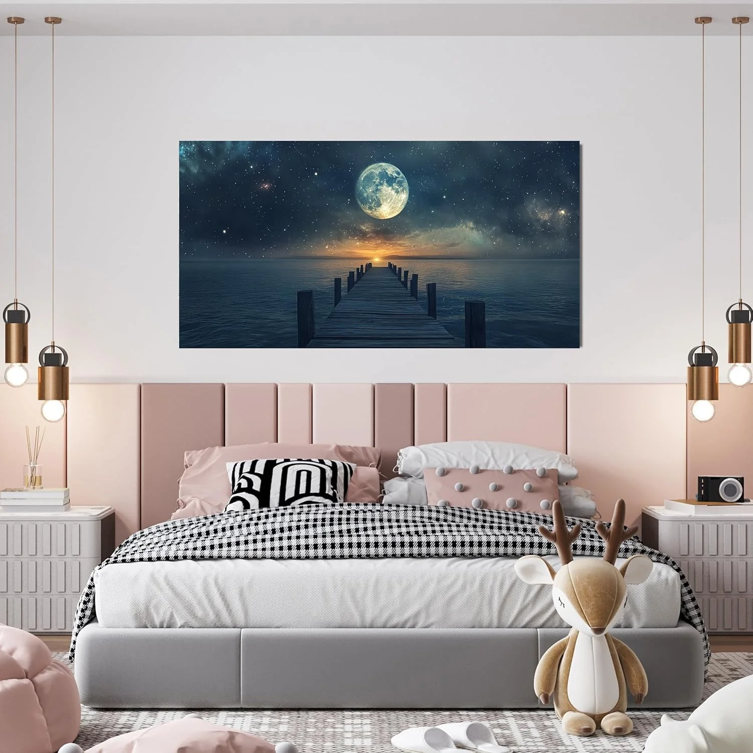 Exceptional Blue Coastal Seascape Art Canvas Wall Art 20x40Inches Green