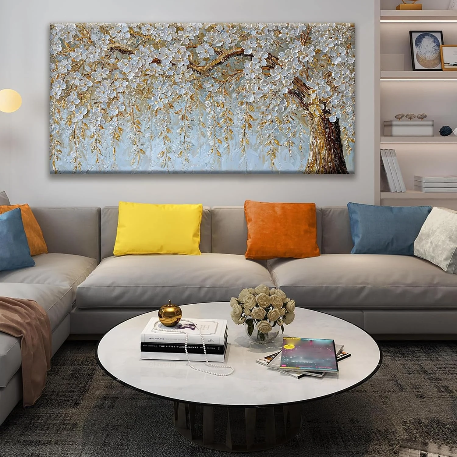 Eco-Friendly Luxurious Ivory Textured Canvas Wall Art 29x58Inches User-Friendly