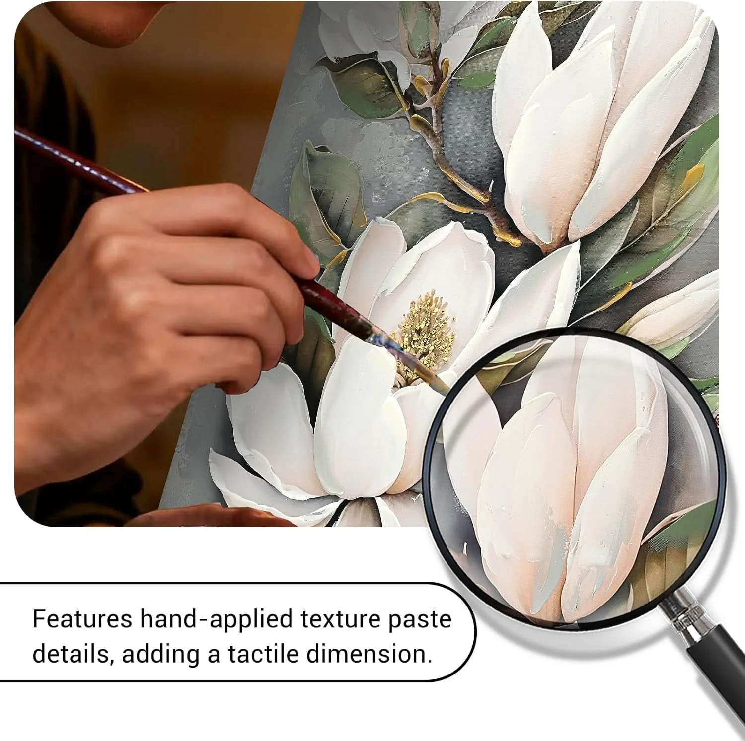 Genuine White Flower Canvas Wall Art Ready To Hang 24×32 Inches Reliable