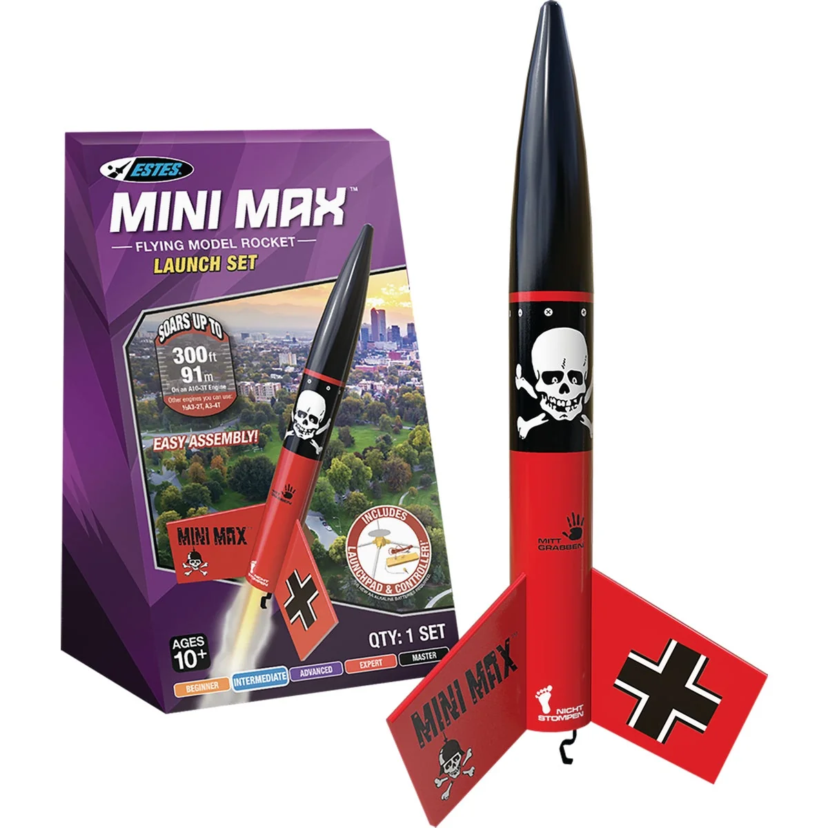 Clean Estes Industries Mini Max Rocket Launch Set Premium Material