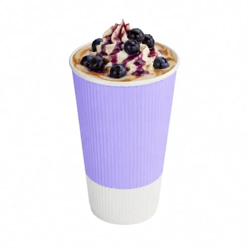 Solid 16 oz Purple Paper Light Coffee Cup 25 Count Flexible