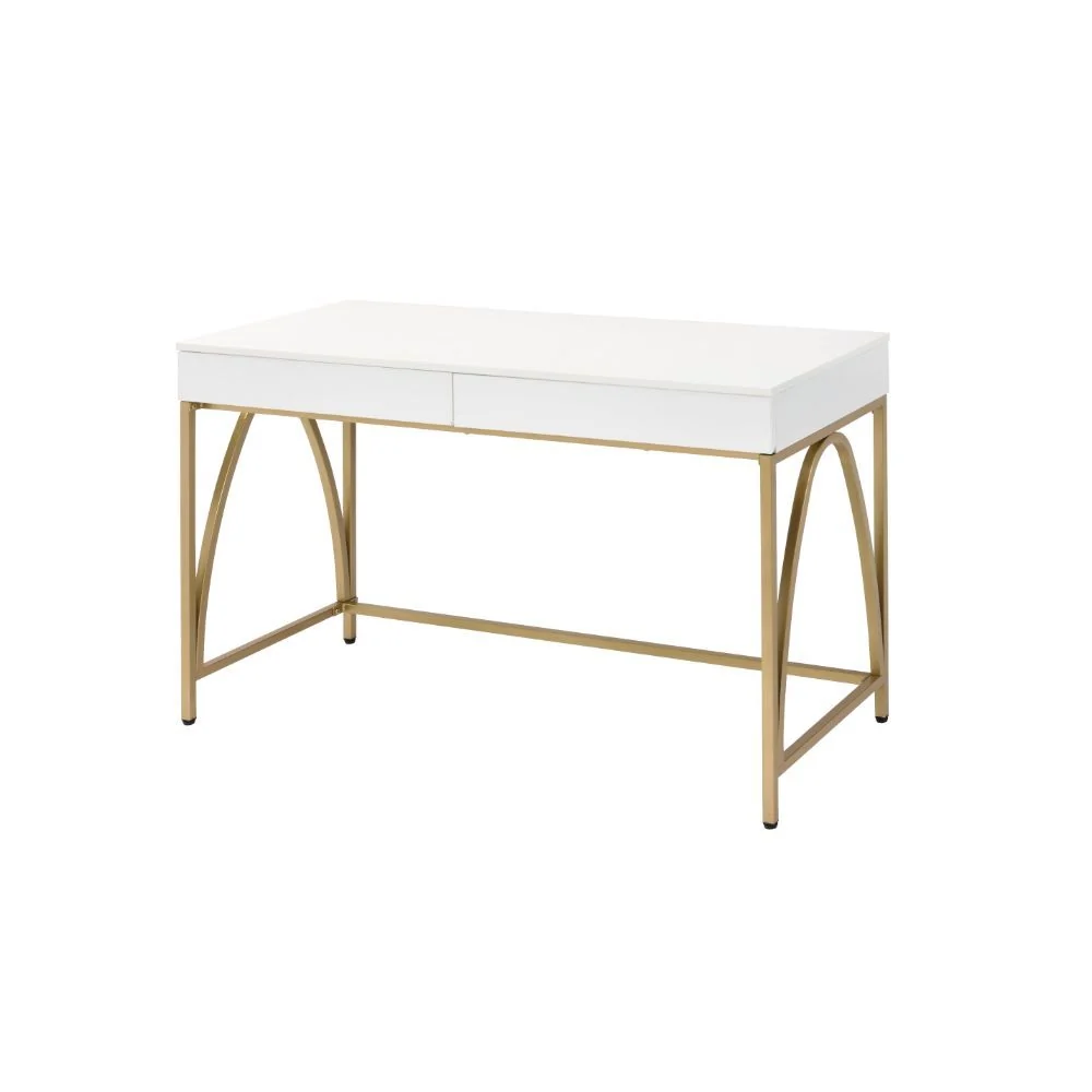Smooth Lightmane – Writing Desk Same Ac00900 – White High Gloss Gold Unique