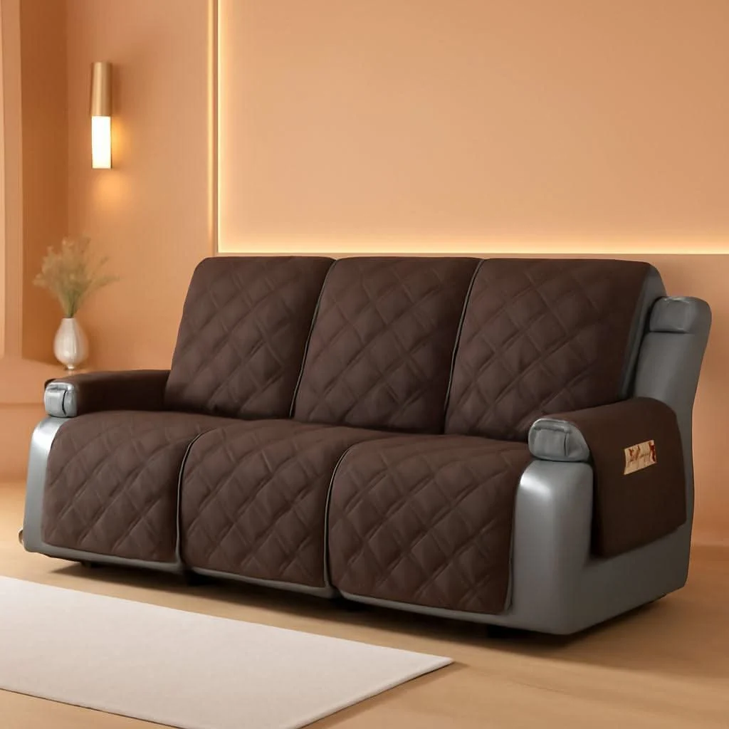 Next-Generation Waterproof Three Seater Recliner Sofa Cover Chocolate Professional