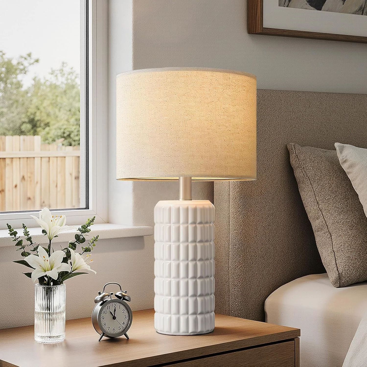 High-End 23 Inch Beige Ceramic Porcelain Table Lamps Set Of Two Official
