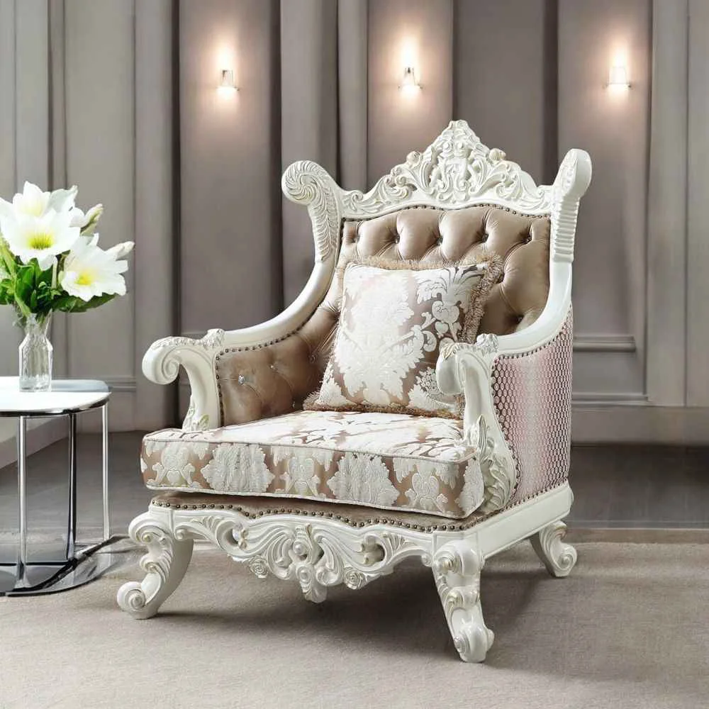 Stylish Vanaheim – Chair With Pillow – Fabric Antique White Selected