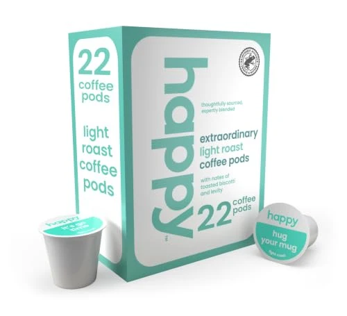 Natural Happy Coffee Light Roast Coffee Pods 22 Count Functional