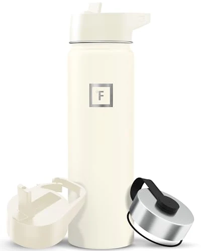 Authentic 22 oz Wide Mouth Water Bottle with 3 Lids Superior