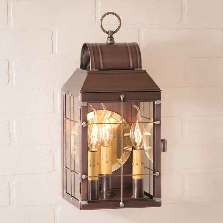 Organic Martha's Wall Lantern in Antique Copper Natural