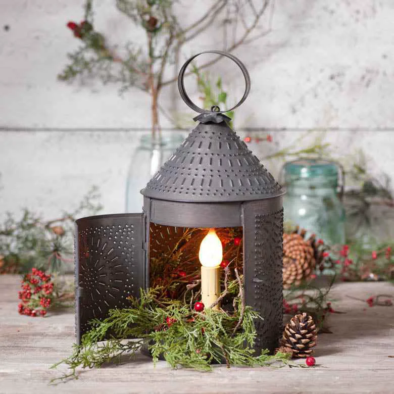 Smooth Cozy 15 Fireside Lantern in Rustic Kettle Black Fine