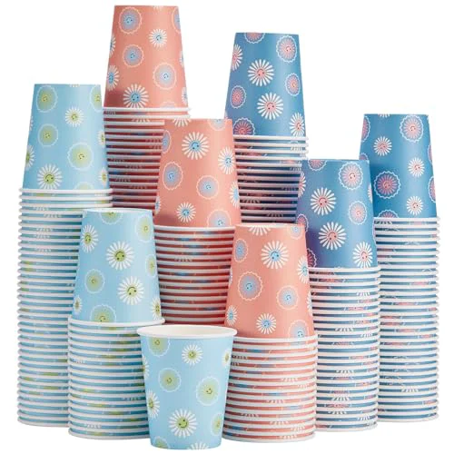 Professional 300 Pack Paper Cups 8 oz 300 Count Premium Material