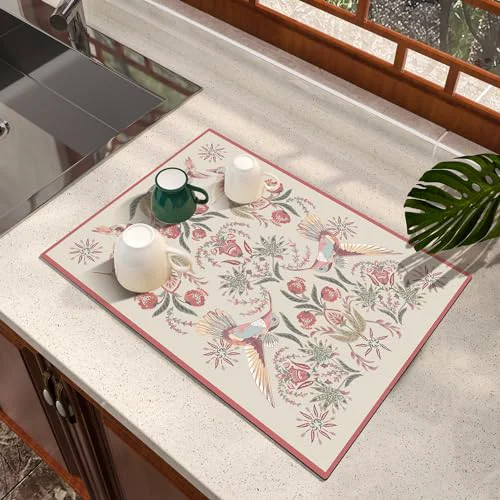 Organic Dish Drying Mat Absorbent Diatomite Soft Coffee Mat Genuine