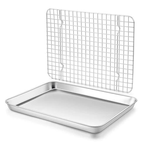Elite Baking Sheet with Wire Rack Set 2 Count Convenient