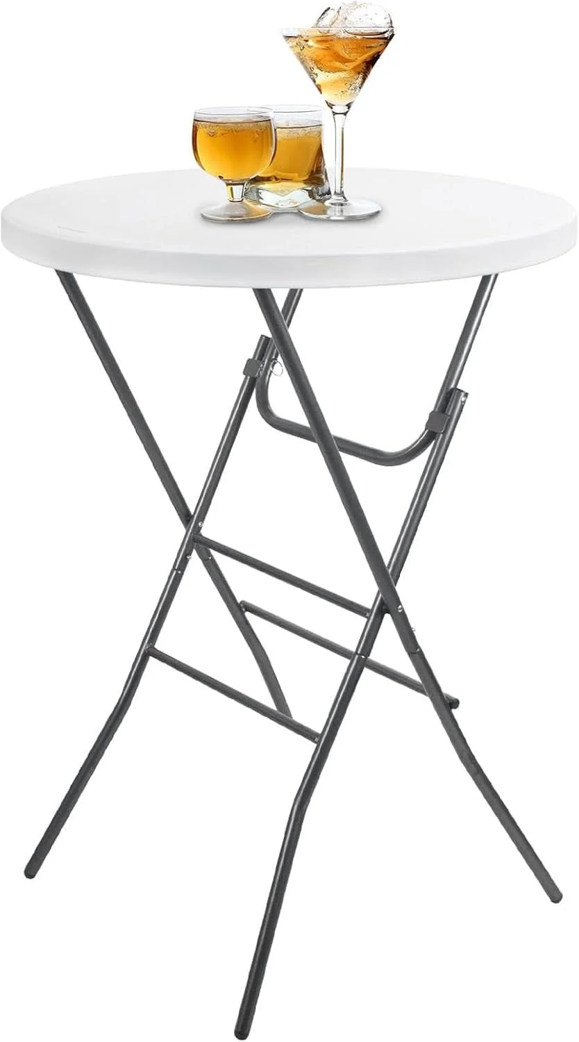 Healthy 28In Ultra Portable Folding Bar Height Cocktail Table Recyclable