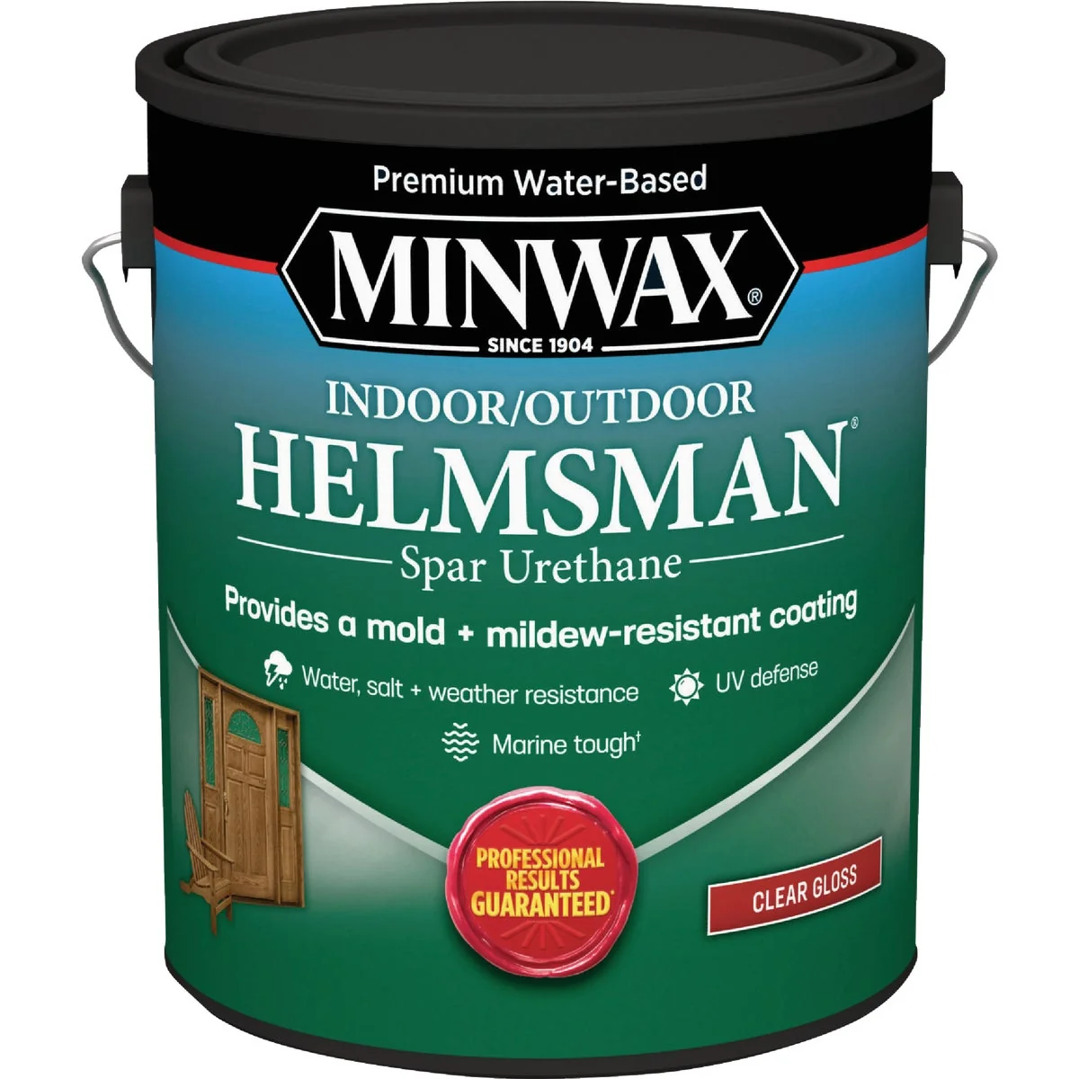 Relaxed Minwax Water Based Helmsman Indoor Outdoor Gloss Clear Spar Urethane 1 Gal. High-Performance