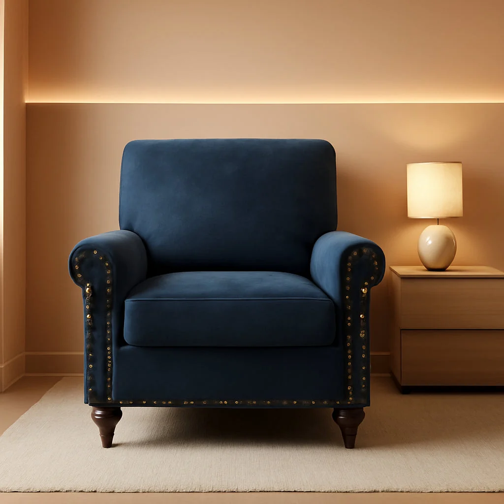 Smart Dark Grey Upholstered Oversized Accent Chair 22Inch Next-Generation