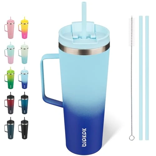 Secure 26oz Insulated Tumbler with Handle Clean
