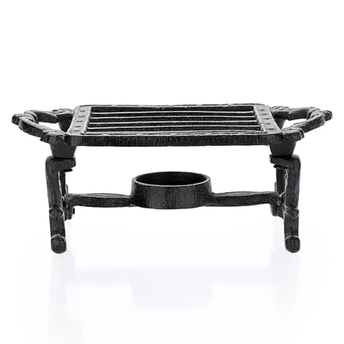 Durable Tea Warmer Cast Iron Tea Pot Warmer with Tealight Candle Holder Sturdy Functional Teapot Warmer Stand for Office Party or Desk RetroTea Pot Heater for Heating Milk Luxury