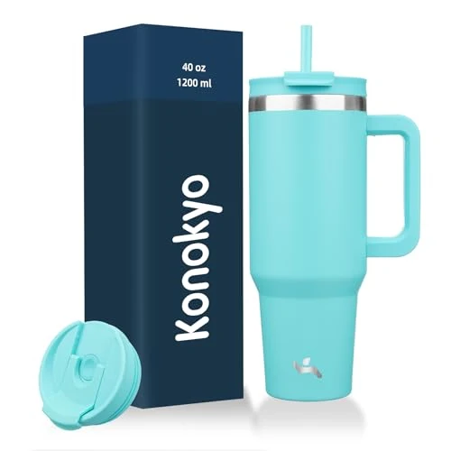Long-Lasting 40 oz Insulated Tumbler Water Bottle with Handle High-Grade
