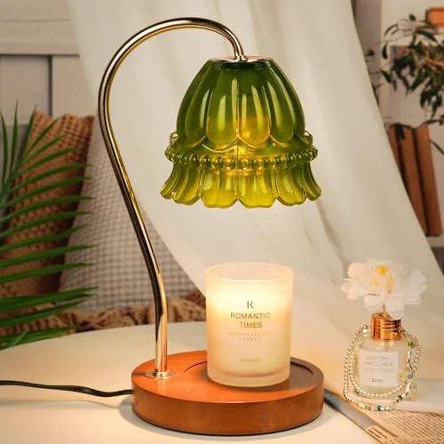 Contemporary Flower Candle Warmer Lamp with Timer Artisan