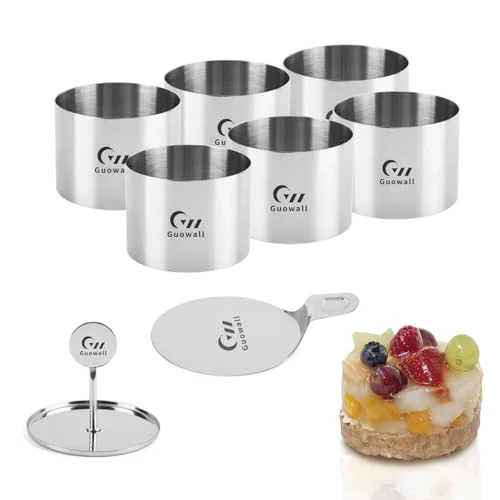 Proven 6pcs Seamless Cake Food Mold Cheesecake Stainless Steel Cooking Mousse Rings 3 Inch Round Pastry Cutter for Baking High-Quality