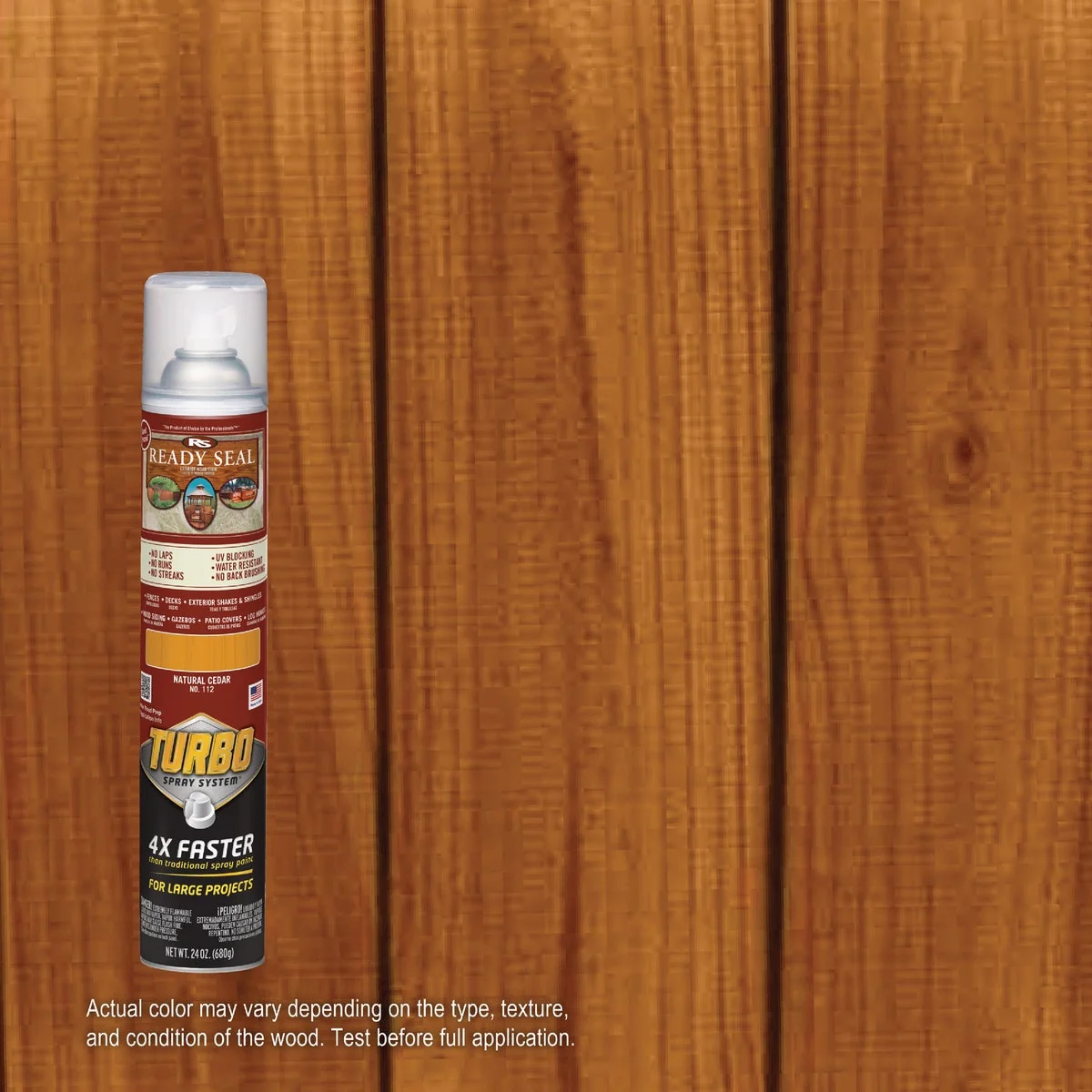 Traditional Ready Seal Turbo Spray Exterior Wood Stain Natural Cedar 24 Oz. Excellent
