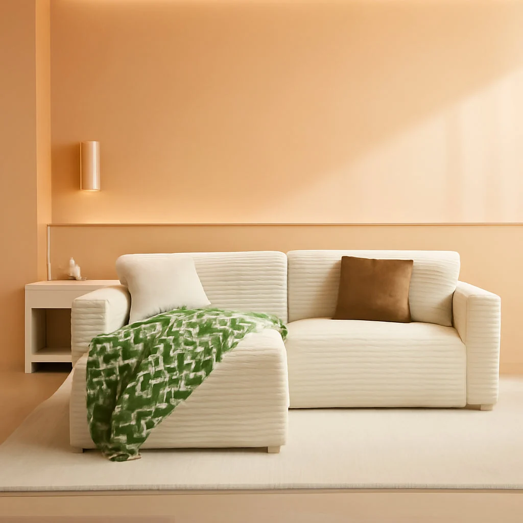 User-Friendly 108 Inch White d Sectional Sofa Chaise Crafted