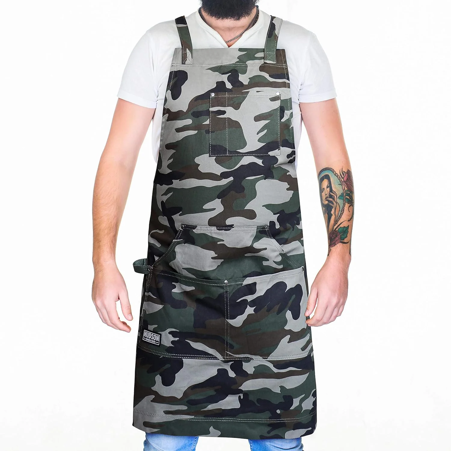 Sustainable Hudson Durable Goods – Professional Grade Chef Apron for Kitchen BBQ Grill Smooth