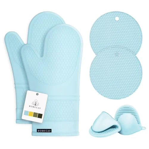 Safe Silicone Oven Mitts and Pot Holders Sets Trusted