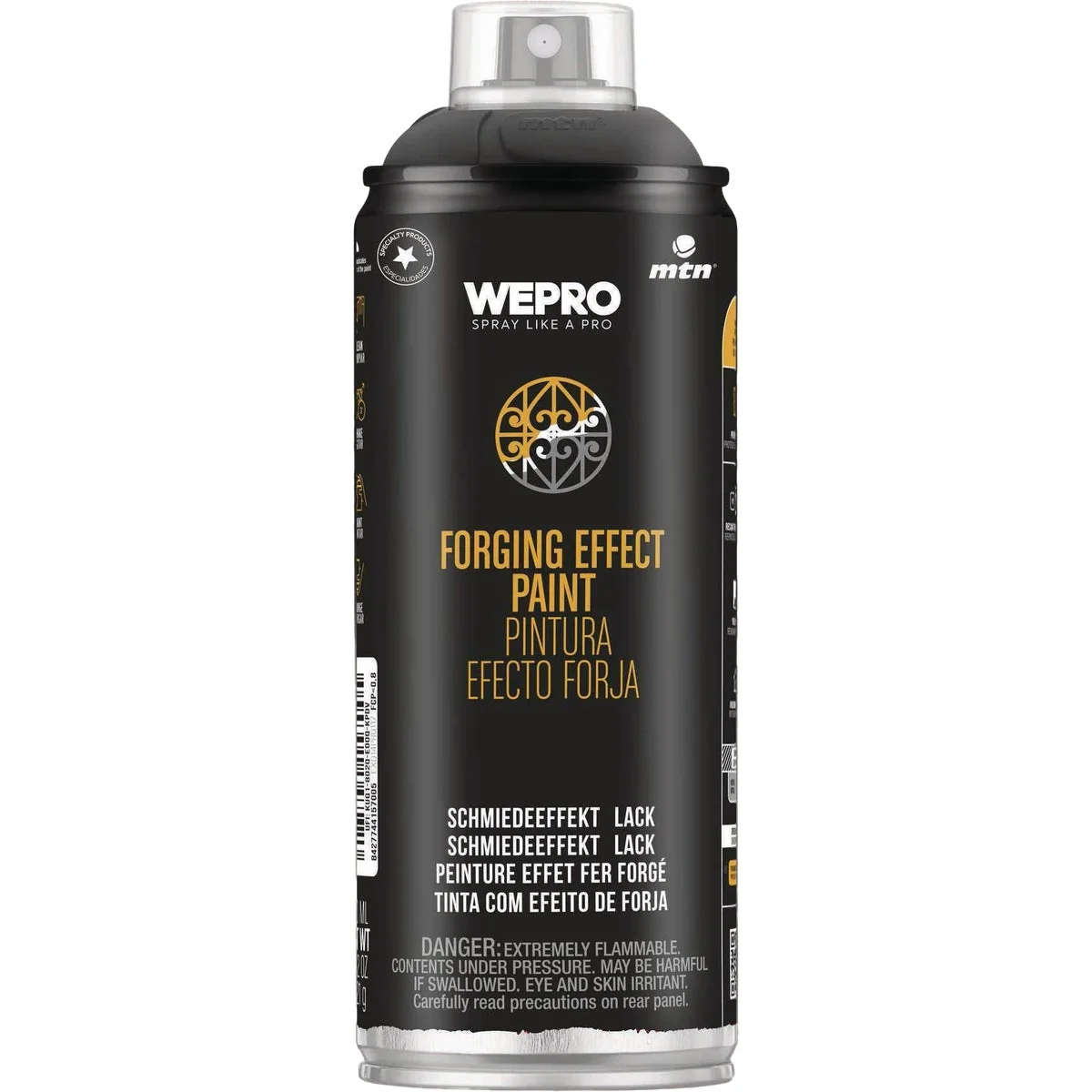 Natural MTN PRO 400ml Forging Effect Spray Paint Black Premium