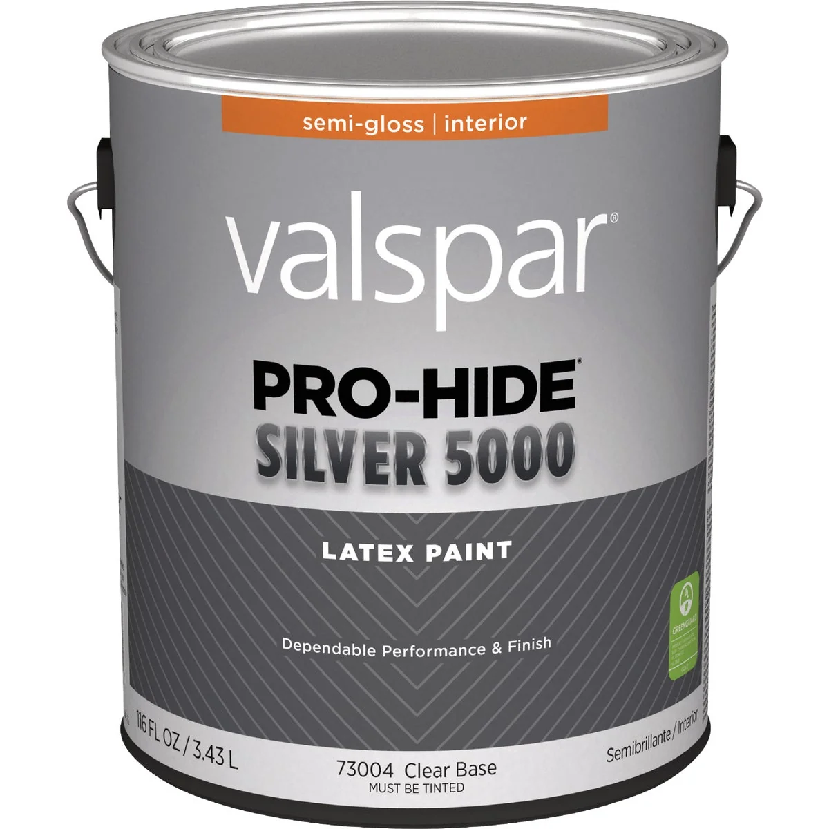 Crafted Valspar Pro-Hide Silver 5000 Latex Semi-Gloss Interior Wall Paint Clear Base 1 Gal. Exceptional