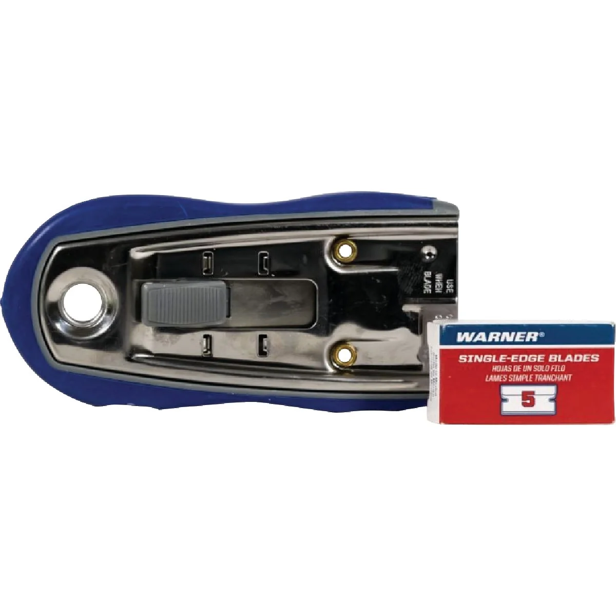 Classic Warner Soft Grip Safety Scraper with 5-Pack Single Edge Blades Modern