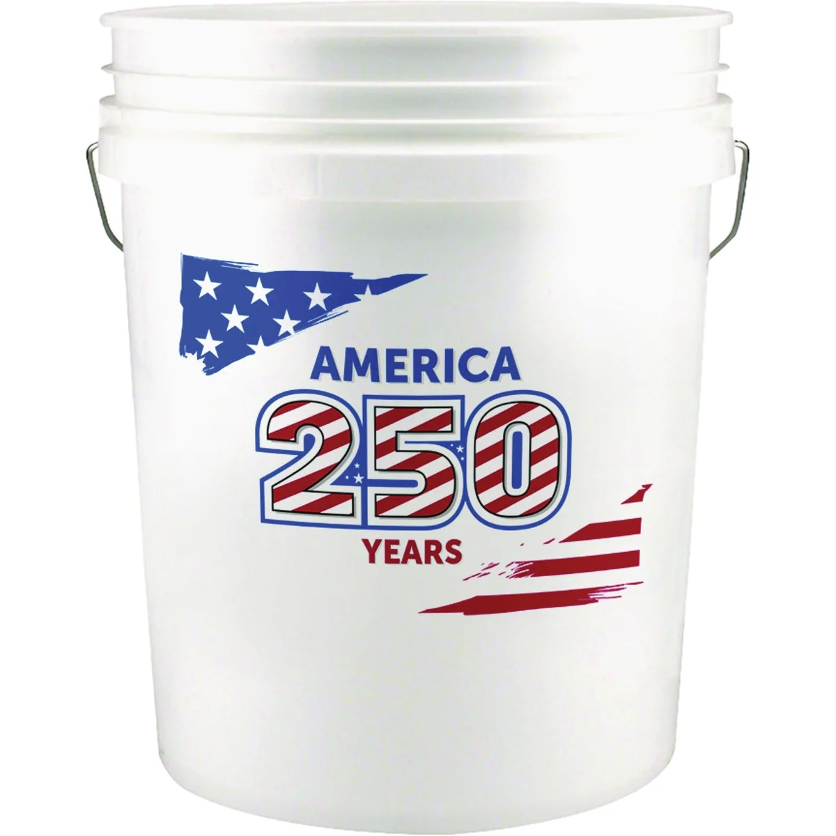 Safe Do it 5 Gal. White Bucket with America 250 Years Logo Fine Crafted